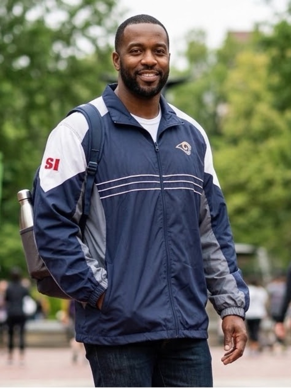 Y2K Vintage Reebok STL/LA Rams XXL Full Zip Windbreaker Jacket-Limited Edition